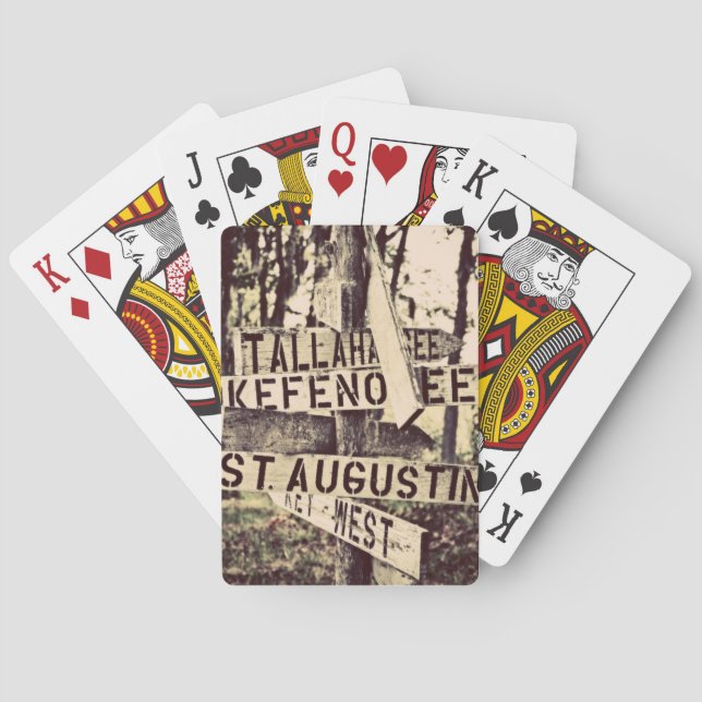 Florida Directional Sign Post Poker Cards (Back)