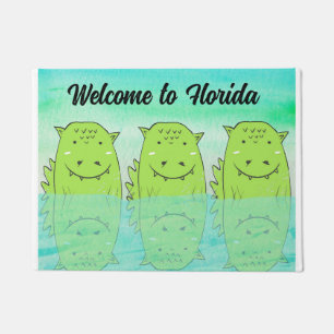 Florida Doormat with Alligators