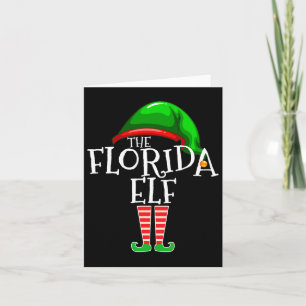 Florida Elf Group Matching Family Christmas Gift C Card