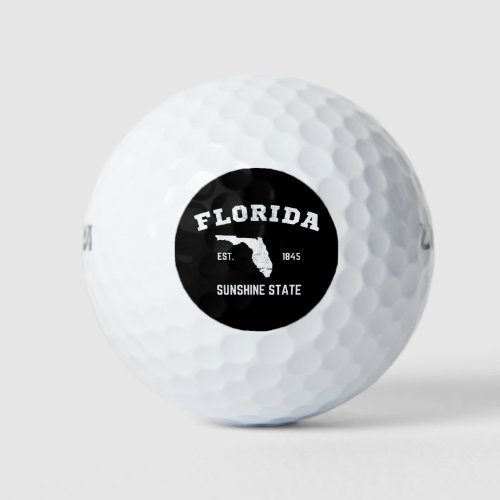 Florida Est 1845 Sunshine State Golf Balls