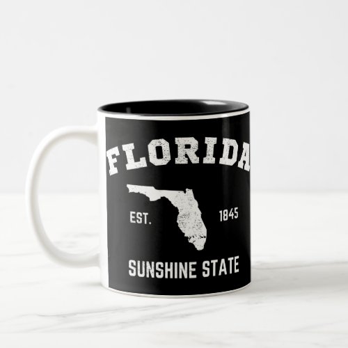 Florida Est 1845 Sunshine State Two_Tone Coffee Mug