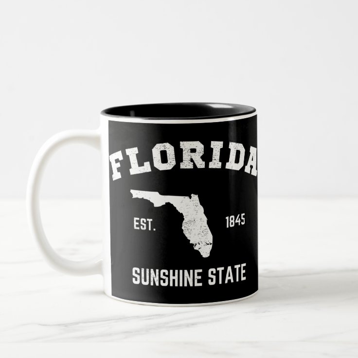 Florida Est 1845 Sunshine State Two-Tone Coffee Mug | Zazzle