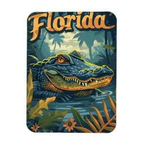 Florida Everglades Alligator Vintage Magnet