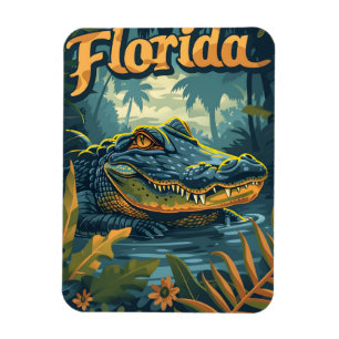 Florida Everglades Alligator Vintage Magnet