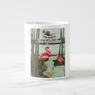 Florida Everglades cartoon travel poster Giant Coffee Mug