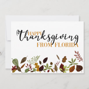 Florida Fall Foliage Thanksgiving Card