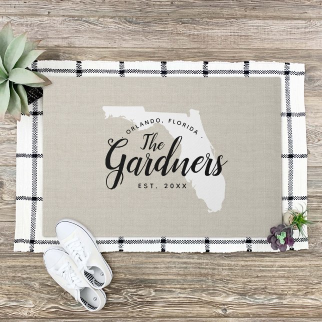 Florida Family Monogram State Doormat (Creator Uploaded)