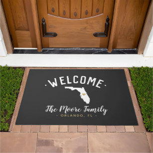 Florida Family Monogram Welcome Doormat
