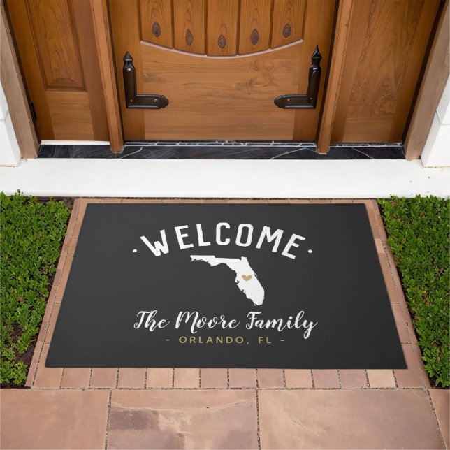 Florida Family Monogram Welcome Doormat (Outdoor)