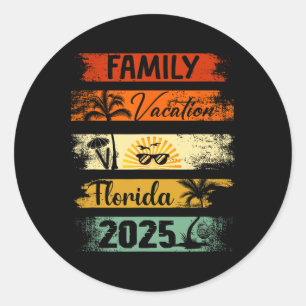 Florida Family Trip Matching Family Vacation Flori Classic Round Sticker