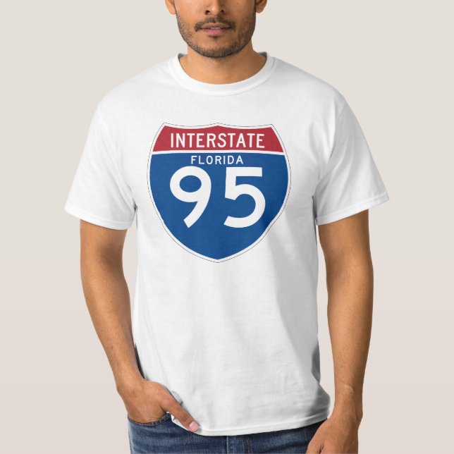 Florida FL I-95 Interstate Highway Shield - T-Shirt (Front)