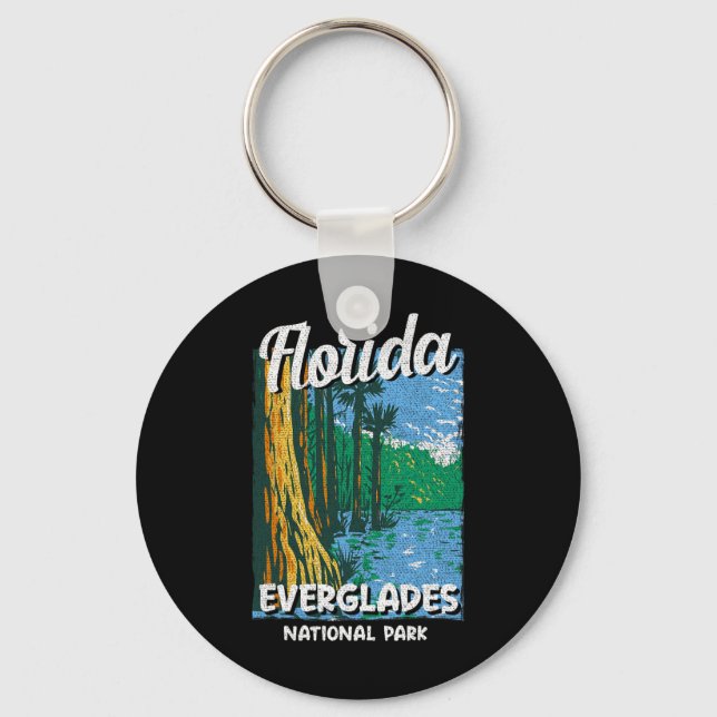 Florida Fl Miami Summer Vibes Beach Sunshine State Keychain (Front)