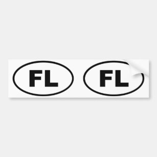 Florida FL oval Bumper Sticker