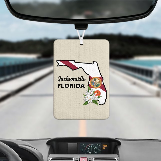 Florida Flag and Flower Orange Blossom Air Freshener (Creator Uploaded)