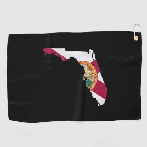 Florida flag and map golf towel