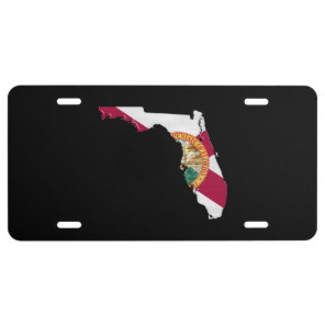 Florida flag and map license plate