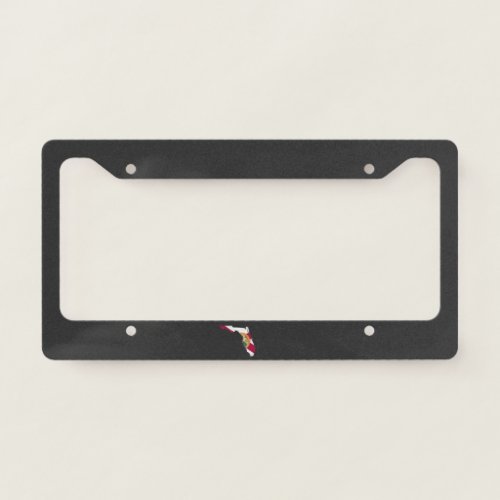 Florida flag and map license plate frame