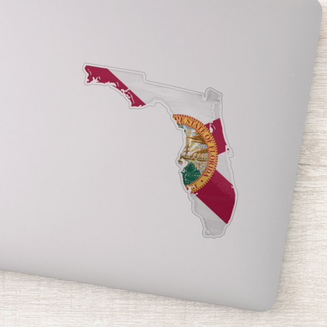 Florida flag and map sticker (Detail)