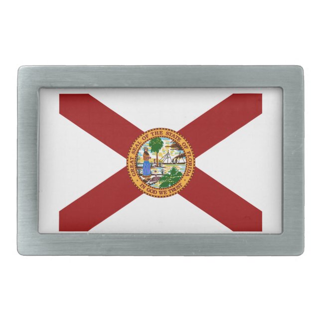 Florida flag belt buckle (Front)