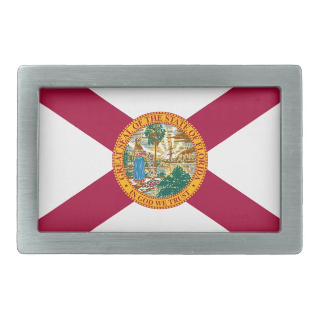 Florida flag belt buckle (Front)