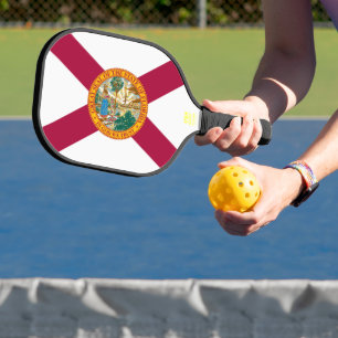 Florida Flag Carbon Fiber Pickleball Paddle