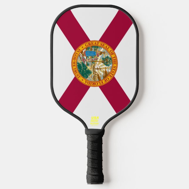 Florida Flag  Carbon Fiber Pickleball Paddle (Front)