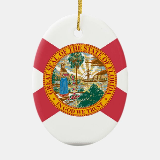 Florida Flag Ceramic Ornament (Front)