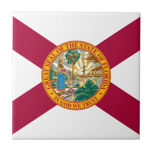 Florida flag ceramic tile