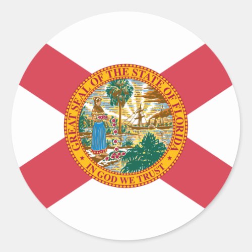 Florida Flag Classic Round Sticker