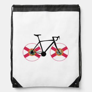 Florida Flag Cycling Drawstring Bag
