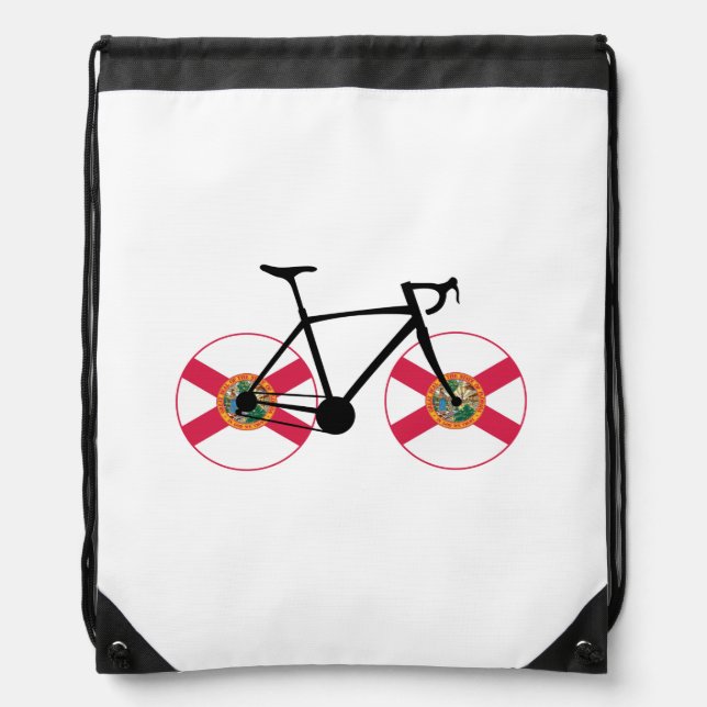Florida Flag Cycling Drawstring Bag (Front)
