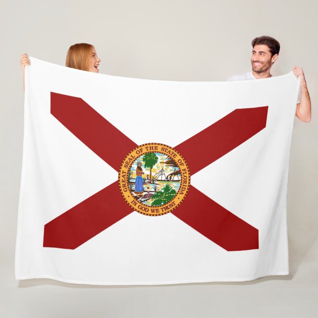 Florida flag fleece blanket (In Situ)