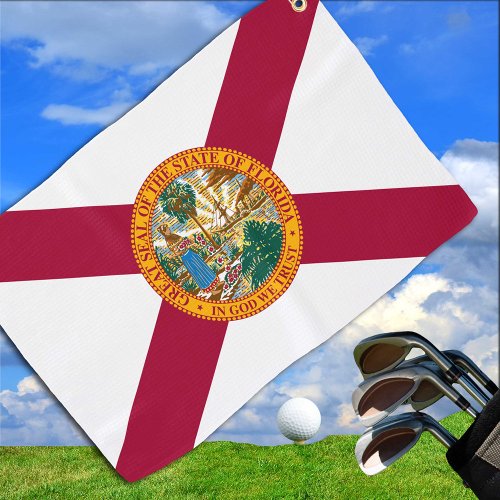 Florida Flag  Florida State USA golf sport fans Golf Towel