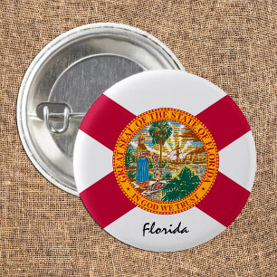 Florida Flag & Florida State USA / sports Button