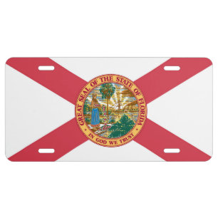 Florida Flag Florida States America, USA  License Plate