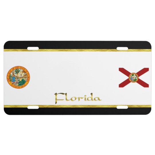 Florida flag license plate | Zazzle.com