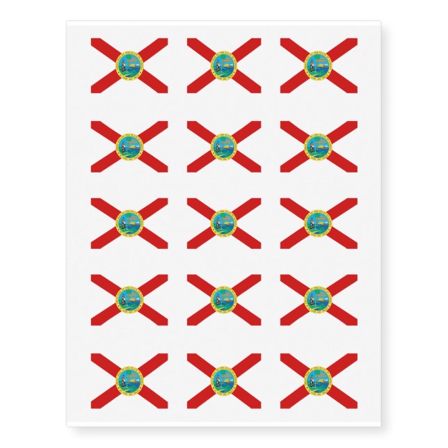 FLORIDA Flag Pattern -.png Temporary Tattoos (Front)