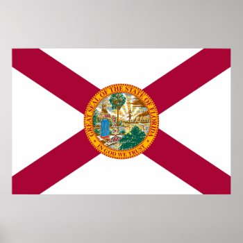 Florida Flag Poster by FlagGallery at Zazzle