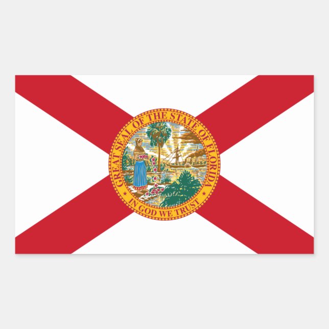 Florida Flag Rectangular Sticker (Front)