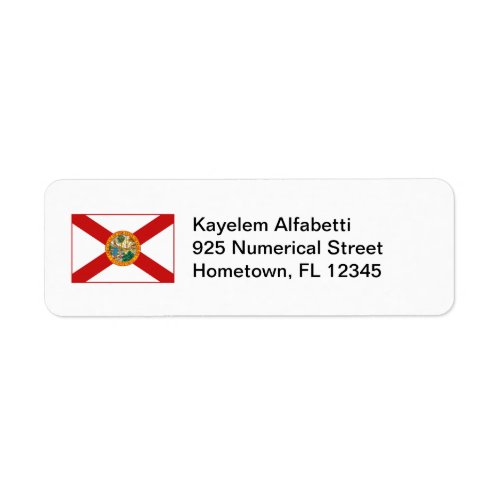 Florida Flag Return Address Label