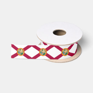 Florida Flag ribbon, USA, Florida fashion /sports Satin Ribbon