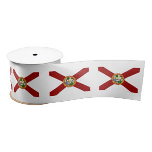 Florida flag satin ribbon