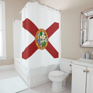 Florida flag shower curtain