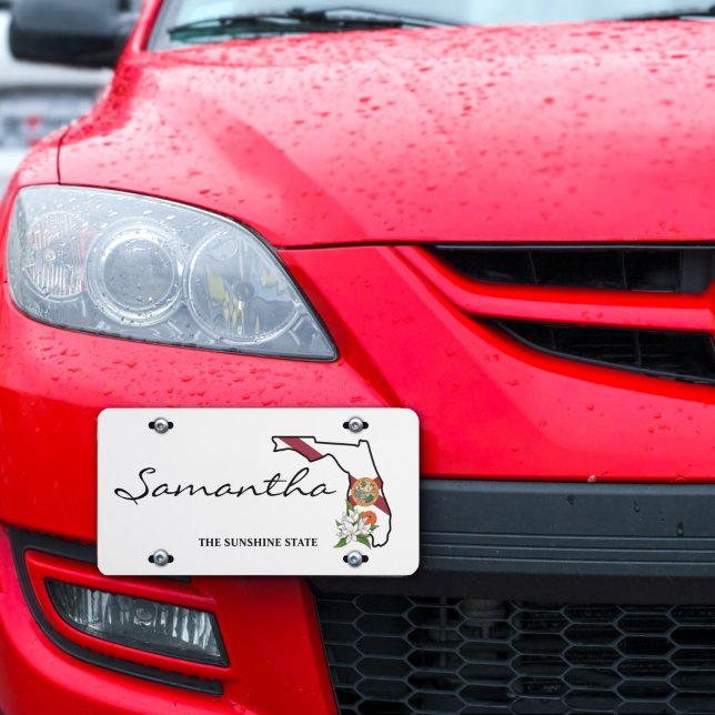 Florida Flag State Flower Orange Blossom License Plate (Creator Uploaded)