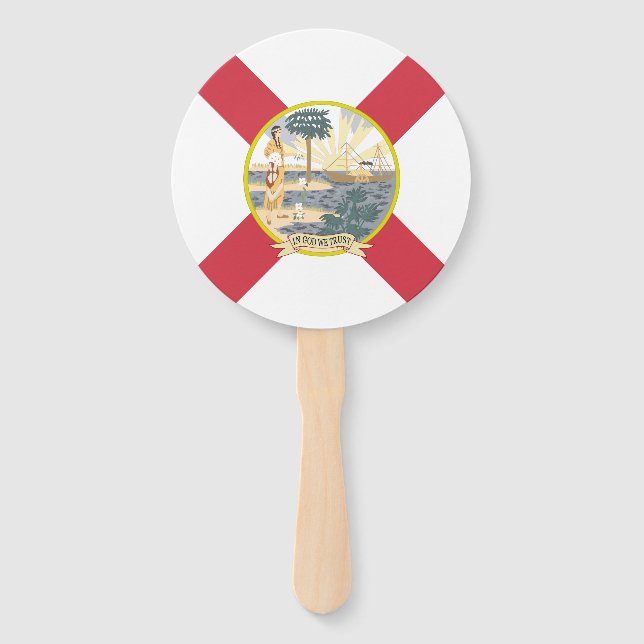 Florida Flag: The Sunshine State of Floridians Hand Fan (Front)