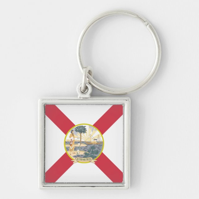 Florida Flag: The Sunshine State of Floridians Keychain (Front)