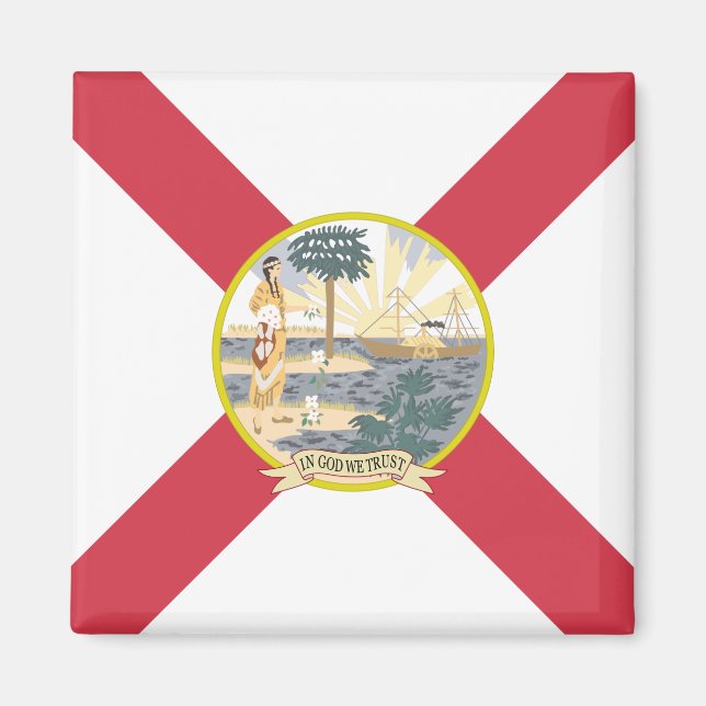 Florida Flag: The Sunshine State of Floridians Magnet (Front)