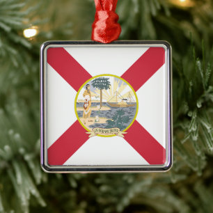 Florida Flag: The Sunshine State of Floridians Metal Ornament