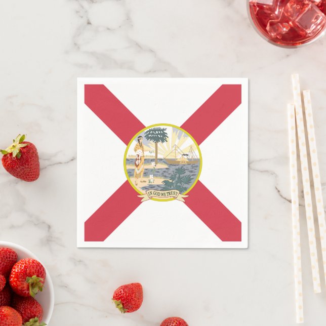 Florida Flag: The Sunshine State of Floridians Napkins (Insitu)