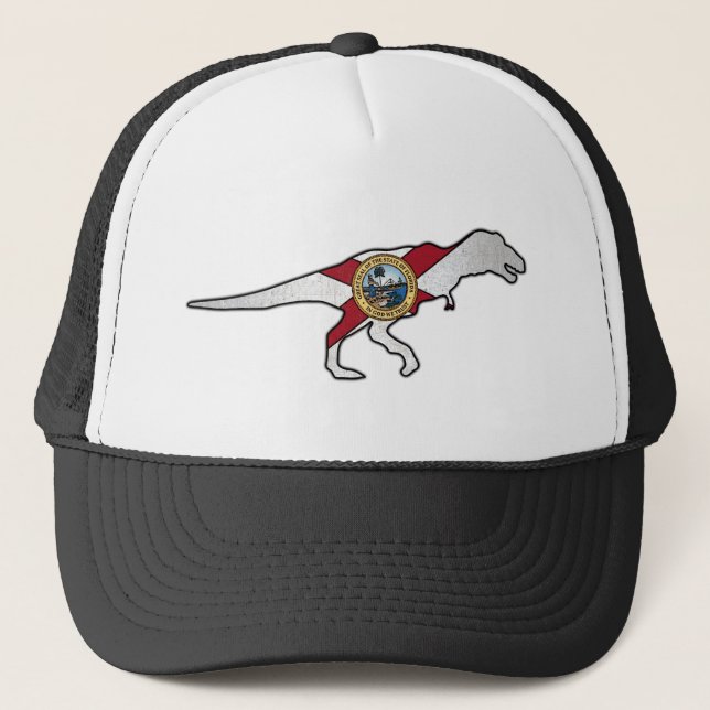 Florida flag trex dinosaur hat (Front)